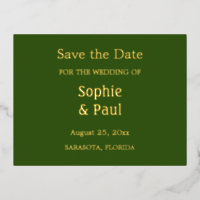 Forest Green Save the Date