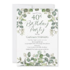 Forest Green Seeded Eucalyptus 40th Birthday Party