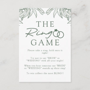 Forest Green Simple Botanical Don't Say Bride Enclosure Card