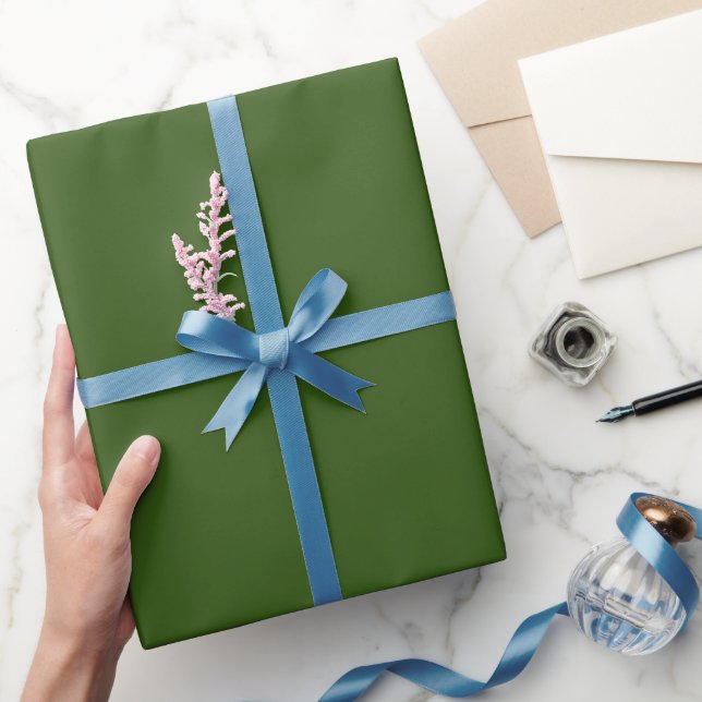 Forest Green, Solid Colour Minimalist Wrapping Paper (Gifting)
