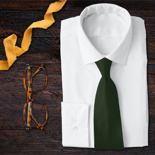 Forest Green Solid Green Hunter Green Tie