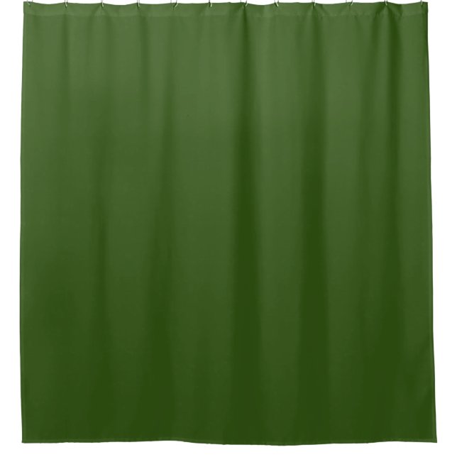 Forest Green : Solid Uniform Colour Shower Curtain (Front)