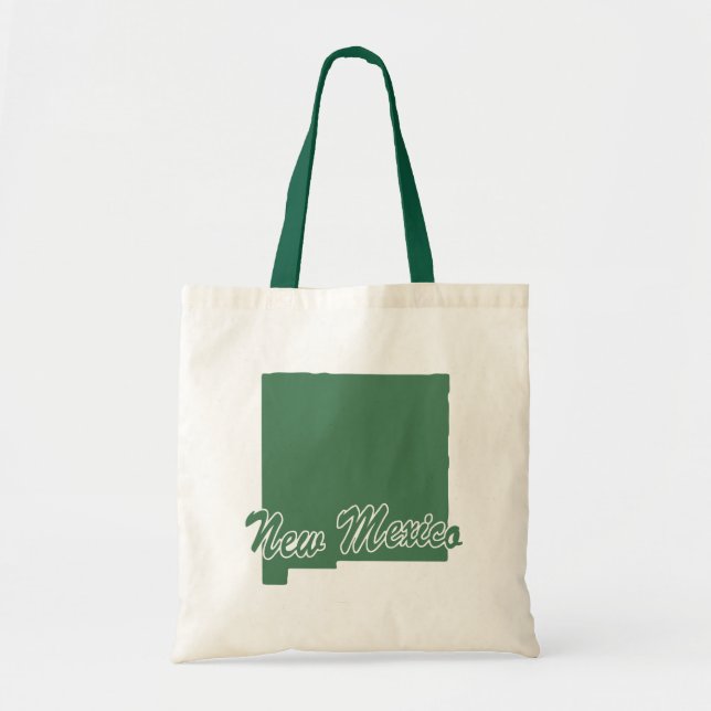 Forest Green State Of New Mexico Shape Tote Bag (Front)