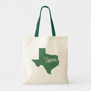 Forest Green State Texas Tote Bag
