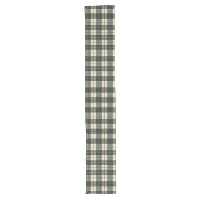 Forest Green Tartan Snowflake Table Runner (Front)