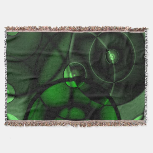 Forest Green Throw Blanket (Front)