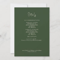 Forest Green Wedding Details Enclosure