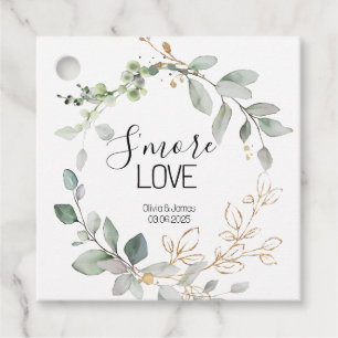 Forest Green Wedding S'more Love Favour Tag