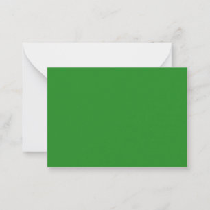 Forest Green & White Custom Flat Note Card