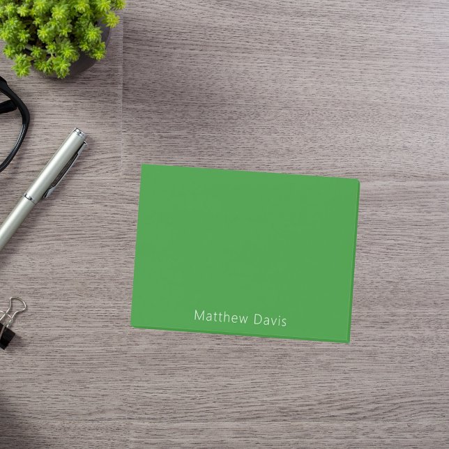 Forest green white name post-it notes (Creator Uploaded)