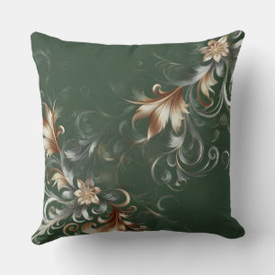 Forest Green with Gold And Silver Cushion