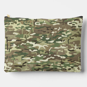 Forest Green Woodland Camouflage Pattern Accessory Pouch