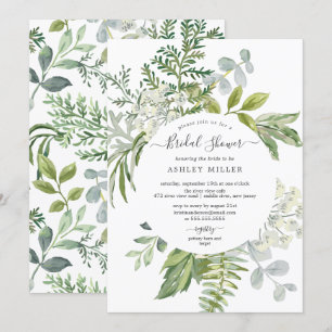 Forest Greenery Bridal Shower Invitation