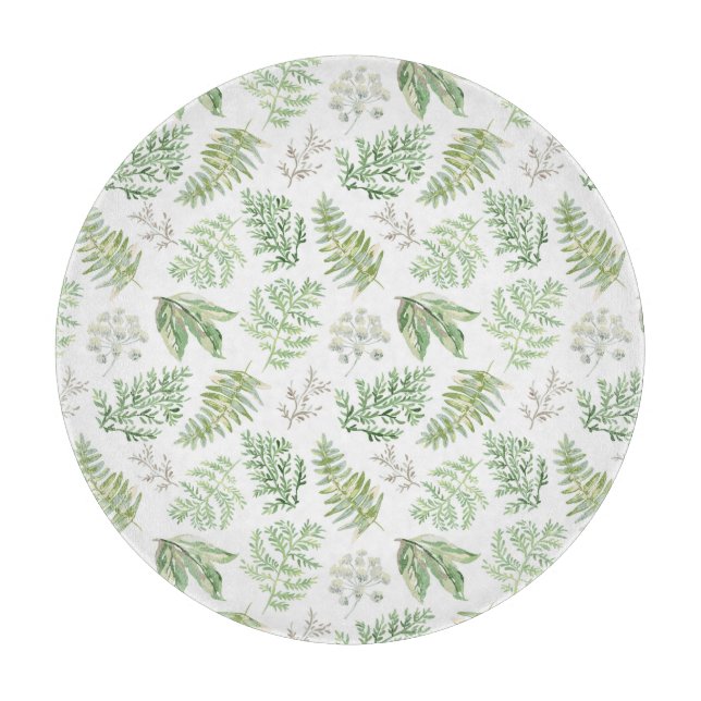 Forest Greenery Pattern Cutting Board (Front)