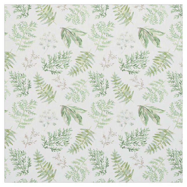 Forest Greenery Pattern Fabric (Swatch)