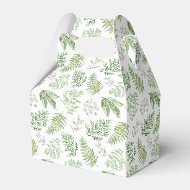 Forest Greenery Pattern Favour Box (Front Side)
