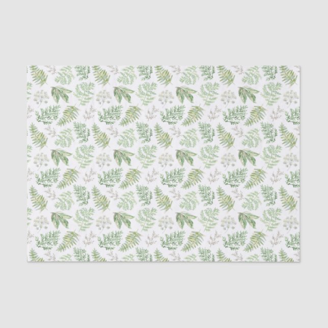 Forest Greenery Pattern Tissue Paper (Front)