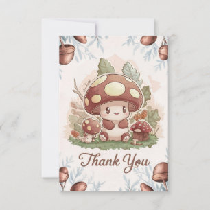 Forest Greeting Mushroom Thank You Card