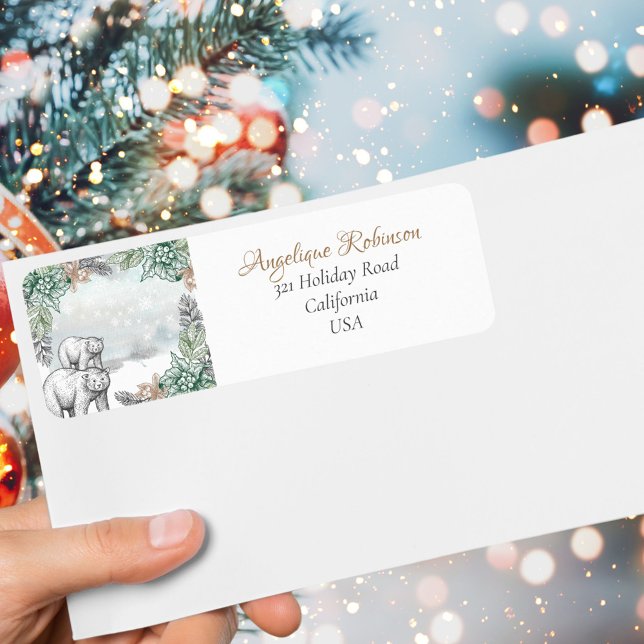 Forest Grey Bears Woodland Trees Christmas (Creator Uploaded)