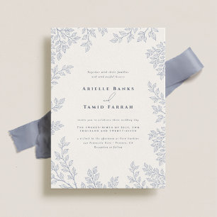 Forest Grove Dusty Blue Wedding Invitation