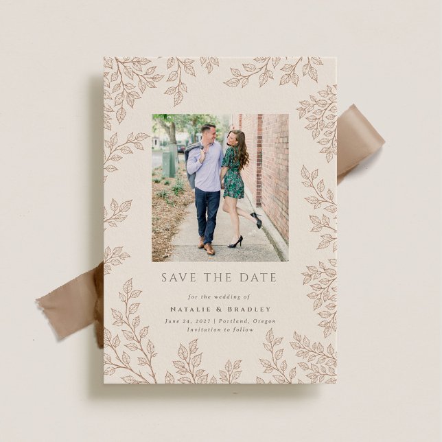 Forest Grove Wedding Photo Save the Date Invitation (Creator Uploaded)