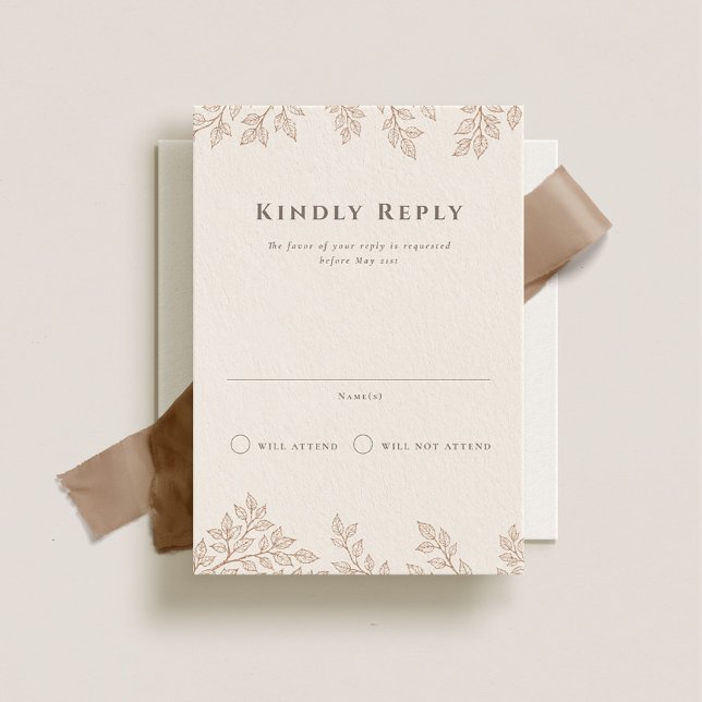 Forest Grove Wedding Vertical RSVP Invitation (Creator Uploaded)