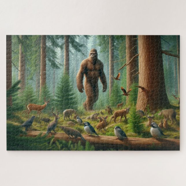 Forest Guardian, Bigfoot, Wildlife Jigsaw Puzzle (Horizontal)