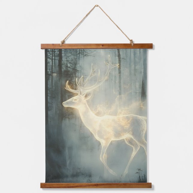 Forest Guardian Deer Spirit Hanging Tapestry (Front)