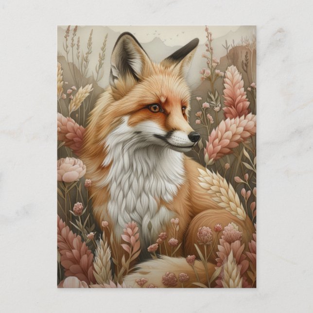 Forest Guardian - The Cunning Red Fox Postcard (Front)