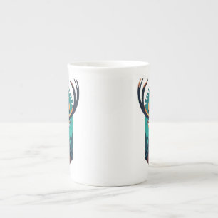 Forest Guardian – The Spirit of the Stag Bone China Mug
