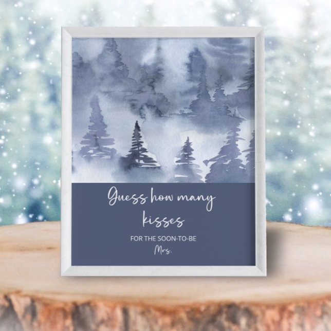 Forest guess how many kisses bridal game poster (Creator Uploaded)