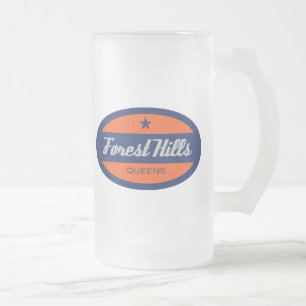 Forest Hills Frosted Glass Beer Mug
