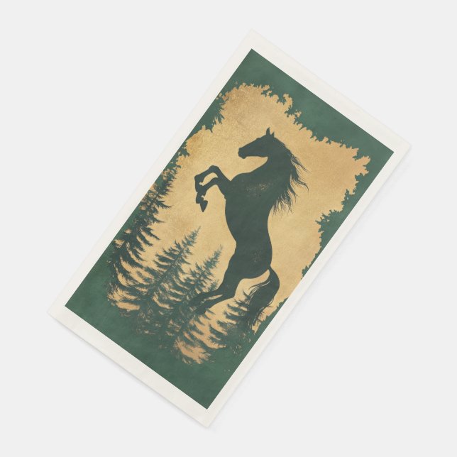 Forest Horse Guest Towel Napkins (Corner)