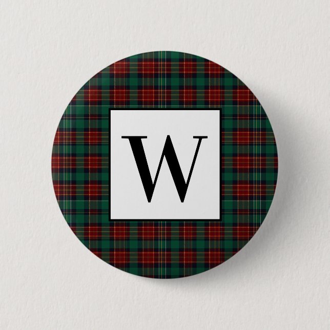 Forest Hunter Tartan 6 Cm Round Badge (Front)