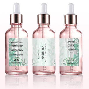 Forest Illustration Dropper Bottle Labels