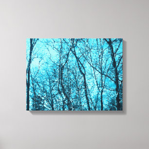 Forest In Azure Canvas Print