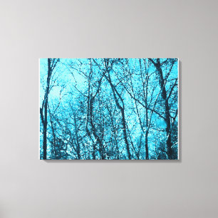 Forest In Azure Canvas Print