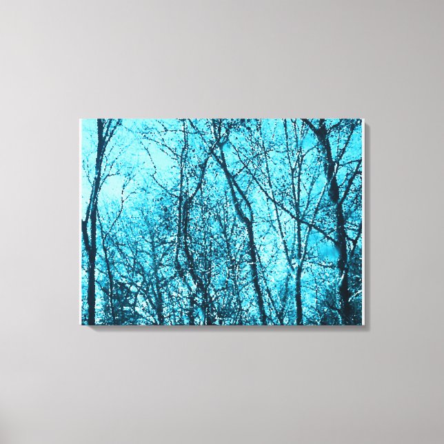 Forest In Azure Canvas Print (Front)