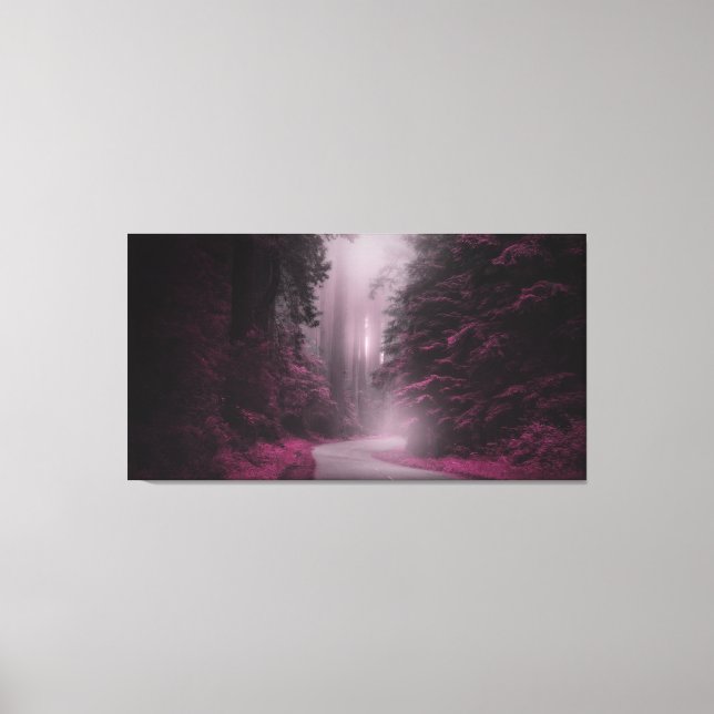 Forest in Mist Fantasy Landscape  Canvas Print (Front)