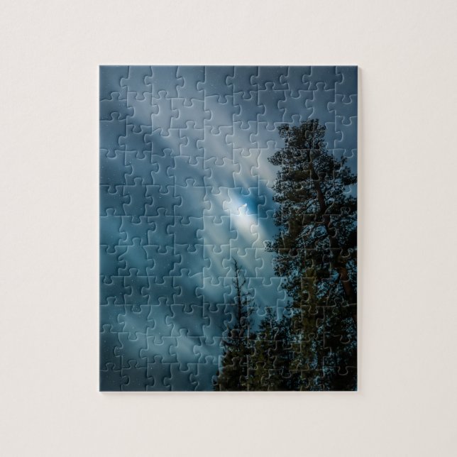 Forest in Moonlight Night Sky Jigsaw Puzzle (Vertical)