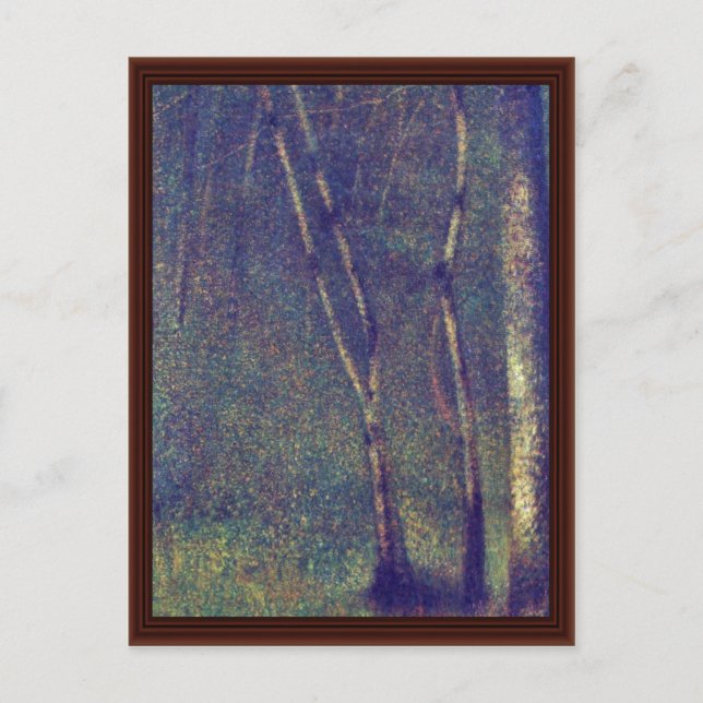 Forest In Pontaubert By Seurat Georges Postcard (Front)