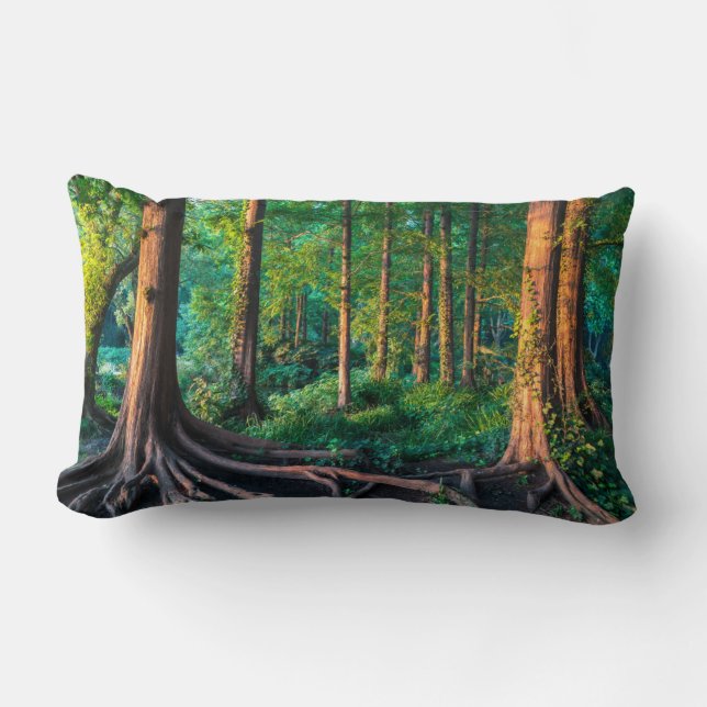 Forest in Summer Lumbar Cushion (Front)