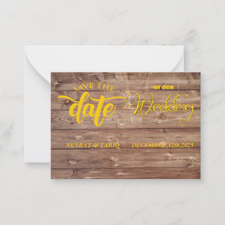 Forest-Inspired Save the Date: A Rustic Design Card