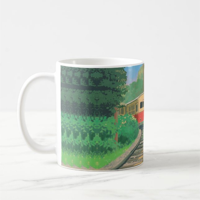 Forest Journey – Scenic Train Mug (Left)
