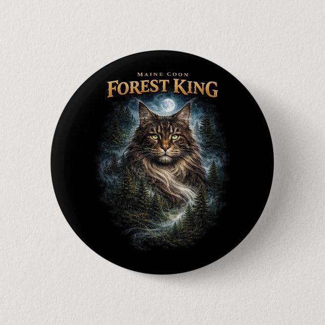 Forest King 6 Cm Round Badge (Front)