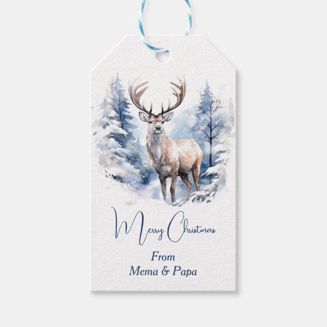 Forest King Holiday Gift Tags (Front)