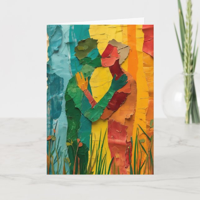 Forest Kissing Couple Card (Front)