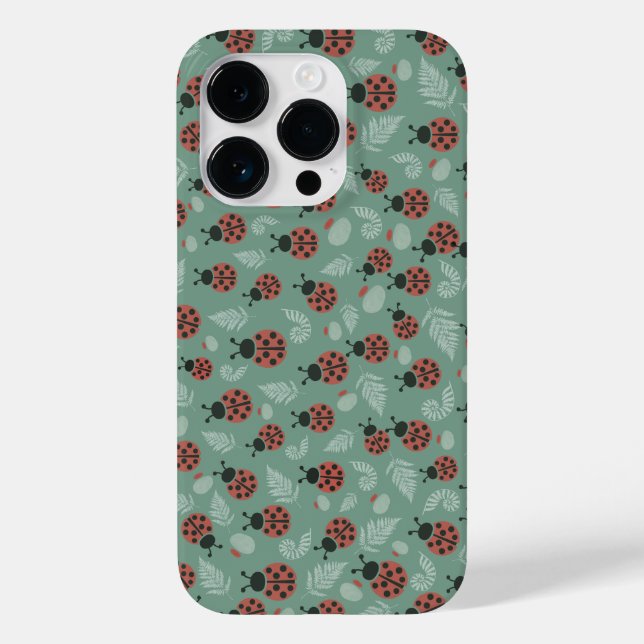 Forest Ladybugs Green Background Case-Mate iPhone Case (Back)