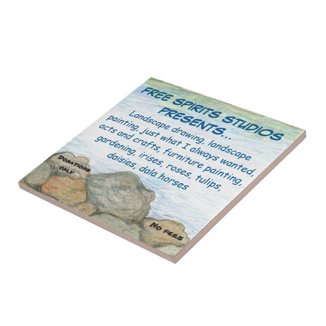 Forest Lake Art Tile (Side)