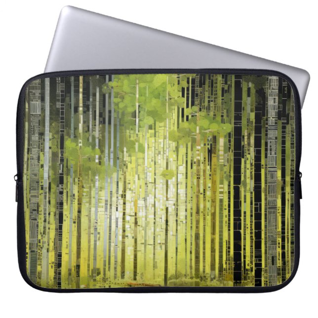 Forest Landscape Art Decor Paint Mosaic  Laptop Sleeve (Front)
